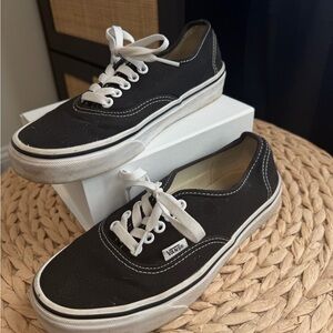 Vans Black and White Canvas Shoes